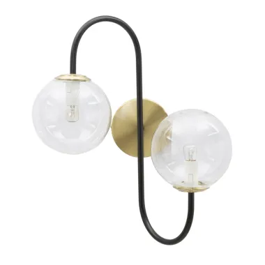 LAMPA ŚCIENNA IRON BLACK 36X24X45 cm